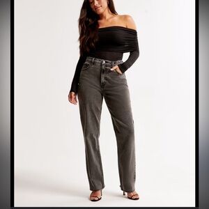 Abercrombie & Fitch Curve Love The 90s Straight Ultra High Rise